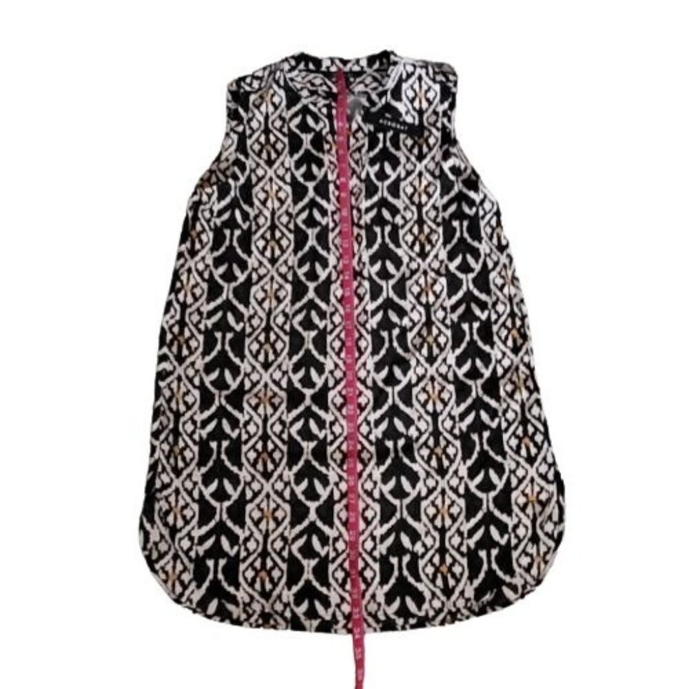 Acrobat Women's 100% Silk Sleeveless Black/White Print Tunic Dress‎ Size Medium - Picture 10 of 10